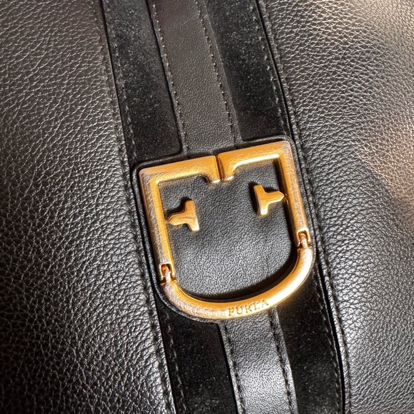 FURLA Black Leather Crossbody Bag - Picture 8 of 8